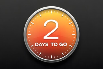 2 Days to Go Announcement Banner – Bold Countdown Design for Events, Launches, and Promotions