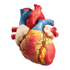 Detailed Anatomy of a Human Heart Model , PNG isolated cut out image