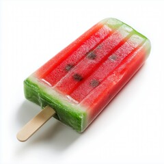 Watermelon popsicle isolated on white background.