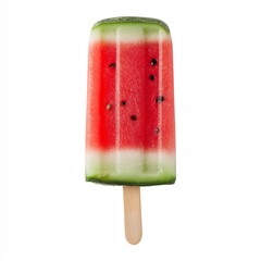 Watermelon popsicle isolated on white background.