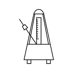 metronom icon white on background
