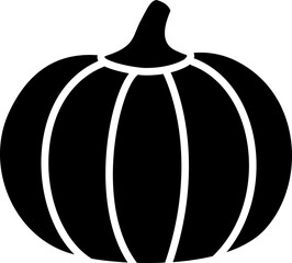 Autumn harvest pumpkin silhouette Icon Isolated. 
Fall pumpkin silhouette flat vector illustration.
Transparent background.
