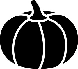Autumn harvest pumpkin silhouette Icon Isolated. 
Fall pumpkin silhouette flat vector illustration.
Transparent background.
