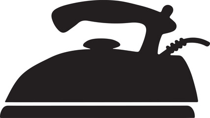 Iron Machine Silhouette Industrial Design with Gears and Mechanical Elements