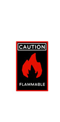 caution flammable tag