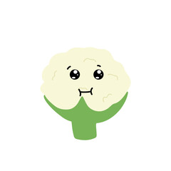 Popular kawaii cauliflower variant expression face cartoon design