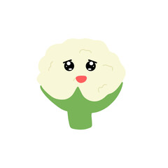 Popular kawaii cauliflower variant expression face cartoon design