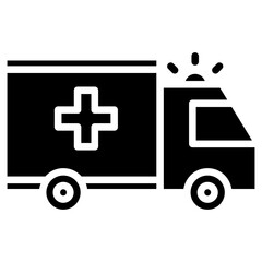 Ambulance glyph icon