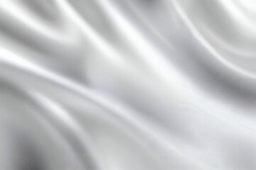 Elegant metallic silver waves with smooth reflections, creating a mesmerizing texture with light rays and a modern aesthetic