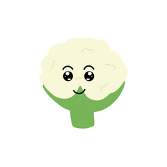 Popular kawaii cauliflower variant expression face cartoon design