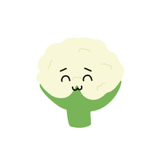 Popular kawaii cauliflower variant expression face cartoon design