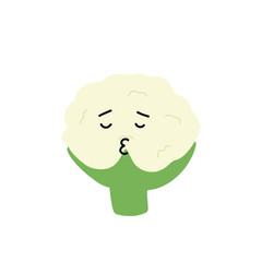 Popular kawaii cauliflower variant expression face cartoon design
