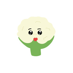 Popular kawaii cauliflower variant expression face cartoon design
