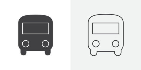 Bus icon Line graphics illustration