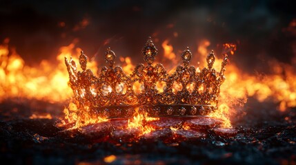 Burning golden crown