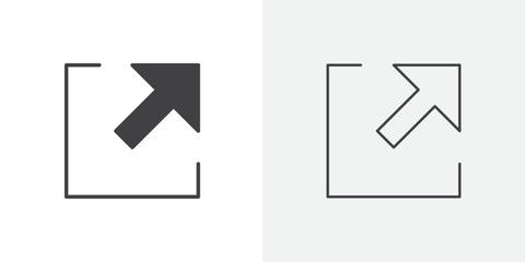 External link icon Line graphics illustration