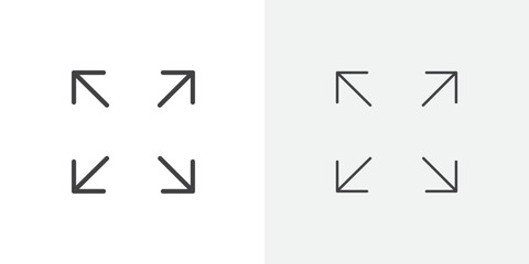 Full screen icon Line graphics illustration