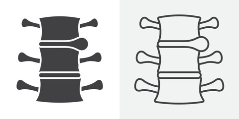 Hernia icon Line graphics illustration