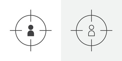 Hiring icon Line graphics illustration