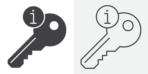 key information icon Line graphics illustration