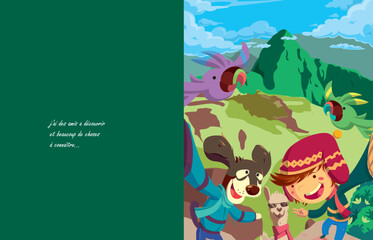 A charming young adventurer discovering new wonders alongside his faithful dog companion.