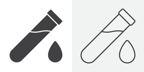 Medical test icon Line graphics illustration