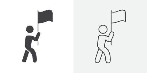 Parade icon Line graphics illustration