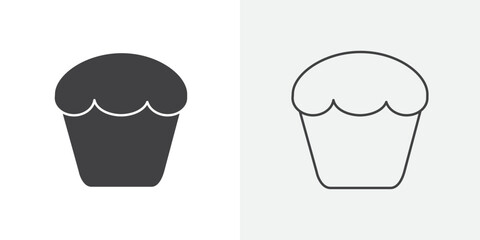 Pie icon Line graphics illustration