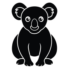 Fototapeta premium Koala Vector Silhouette Illustration for Wildlife Graphic Design