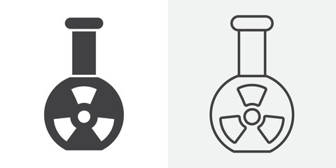 Toxic product icon Line graphics illustration
