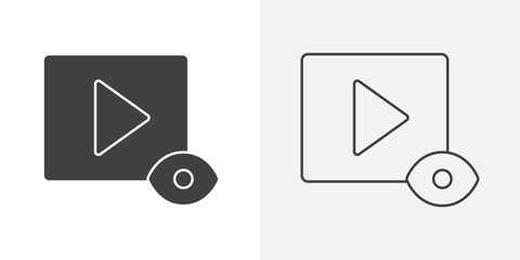 video Views icon Line graphics illustration
