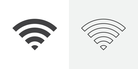 Wifi signal icon Line graphics illustration