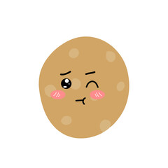 Potatoes character expression. emoticon element. Various expressions of cartoon illustrations. cute and adorable emoticons of fruits and vegetables style
