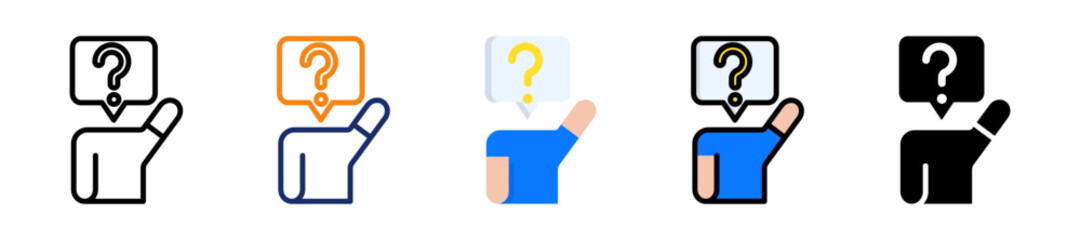 Obraz premium Question Multiple Style Icon