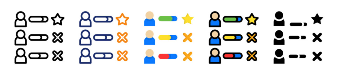 Satisfaction Scale Multiple Style Icon