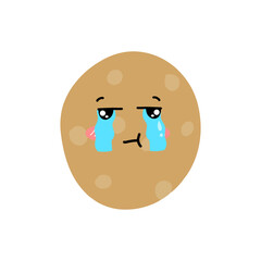 Potatoes character expression. emoticon element. Various expressions of cartoon illustrations. cute and adorable emoticons of fruits and vegetables style
