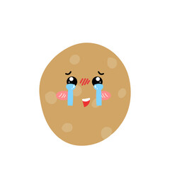 Potatoes character expression. emoticon element. Various expressions of cartoon illustrations. cute and adorable emoticons of fruits and vegetables style
