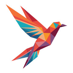 Geometric bird in flight