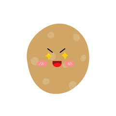 Potatoes character expression. emoticon element. Various expressions of cartoon illustrations. cute and adorable emoticons of fruits and vegetables style
