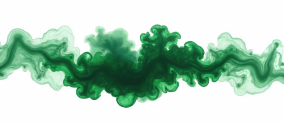 Fluid green abstract art with swirling patterns and textures creates mesmerizing visual effect. vibrant colors blend seamlessly, evoking sense