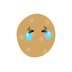 Potatoes character expression. emoticon element. Various expressions of cartoon illustrations. cute and adorable emoticons of fruits and vegetables style
