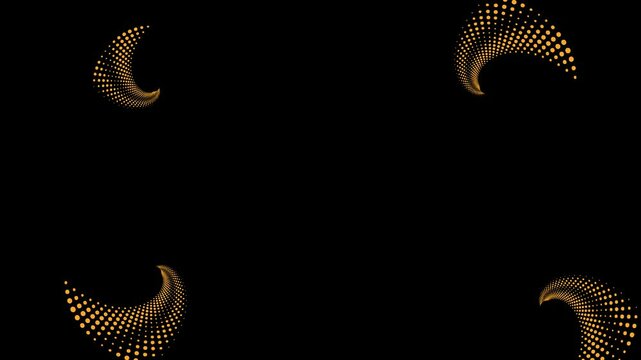  golden ration fibonacc animation on transparent background. Video footage 4K