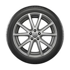 Obraz premium car wheel isolated on white