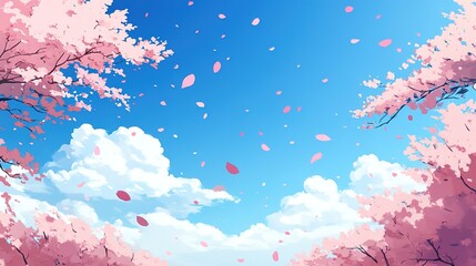 Blossoming Splendor: Realistic & Breathtaking Cherry Blossoms in Spring – Captivating Branches for Tourism Posters, Graphic Design & Scenic Masterpieces