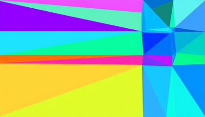 Cover template with vibrant perspective geometric prism shapes