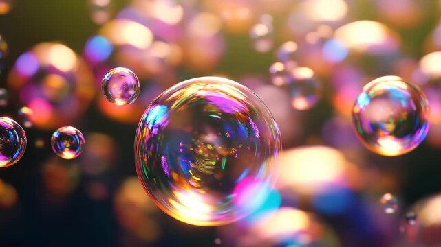 abstract background with bubbles, colorful, circle, round