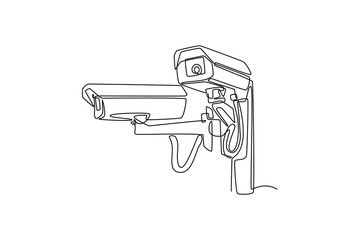 public service concept. Single line draw design. Vector graphic illustration