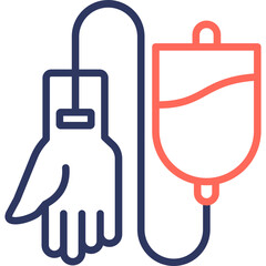 Blood Transfusion line color icon