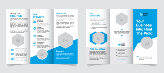 Creative Trifold Brochure Template Design with vector file