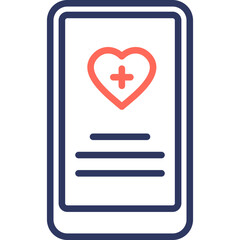 Fototapeta premium Medical App line color icon